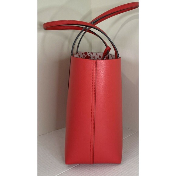 New Kate Spade Small Reversible Tote with Pouch Love Shack Red multi - Picture 5 of 7